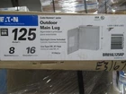 Eaton BR816L125RP Loadcenter Main Lug 125 Amp  120/240V 1PH3W N3R-E3167 NEW-B