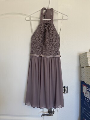 Davids Bridal Bridesmaids Dress Halter Sz 4 Portobello | eBay Davids Bridal Bridesmaids Dress Halter Sz 4 Portobello | eBay
