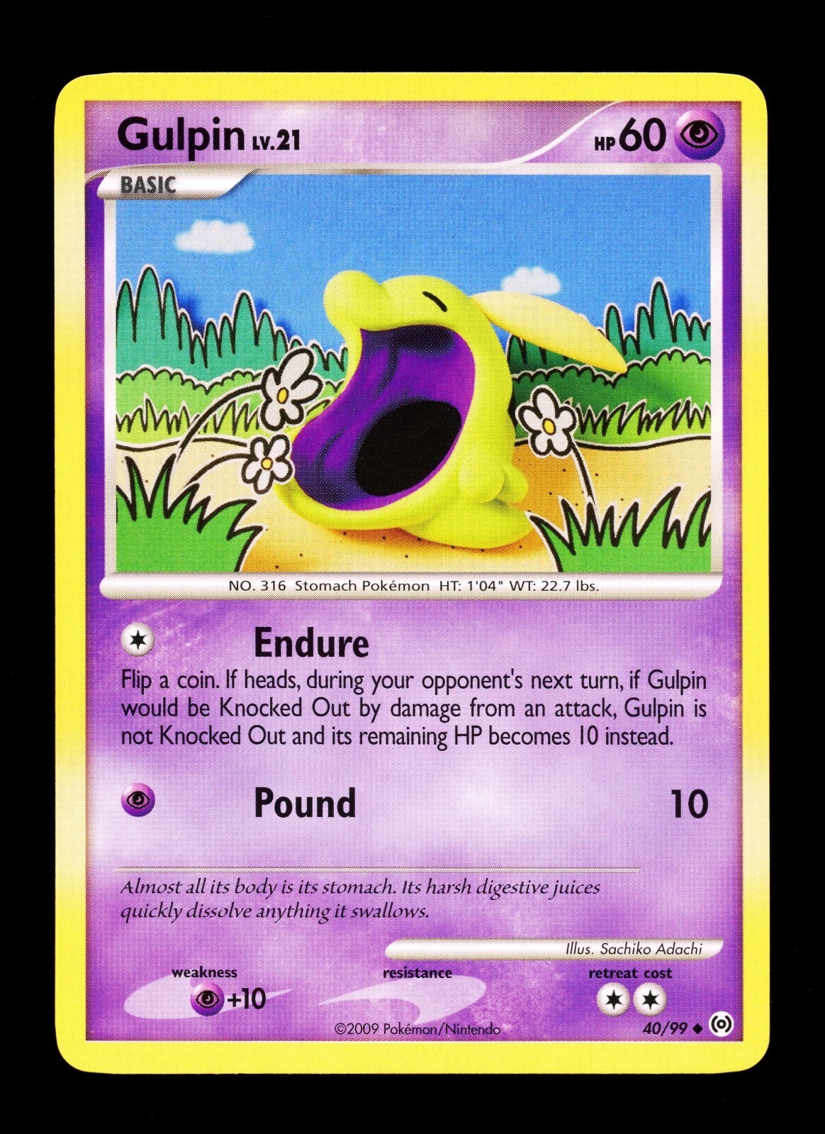 2009 Pokemon Platinum Arceus Gulpin 40/99 NM