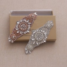 Rhinestone Bling Bridal Headpiece Crafts Beaded Crystal Costume Dress Applique