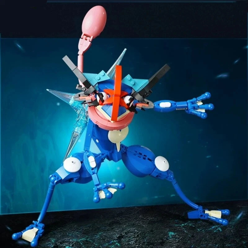 ✅ Official Pokémon LARGE 16" Ash Greninja Building Blocks Set Creative Toy NEW - Image 2 of 4