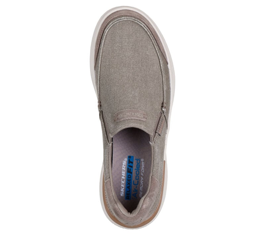 SKECHERS Hasting-Vigo Taupe Relaxed Fit Sneaker Shoe Men display picture 1