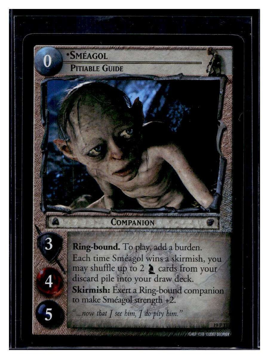mtg lord of the rings card list tcgplayer LOTR Lord of the Rings TCG CCG Ages End 19P11 Smeagol, Pitiable Guide Foil  (Qty)
