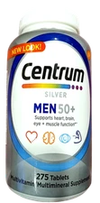 Centrum Silver Men 50+ Multivitamin/Multimineral 275 Tablets Exp 04/2027
