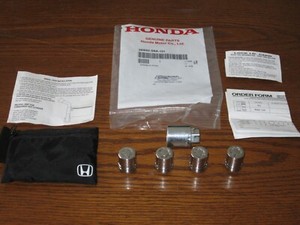 GENUINE OEM HONDA **USED** 08W42-SNA-101  WHEEL LOCK SET--SEE VEHICLE LIST