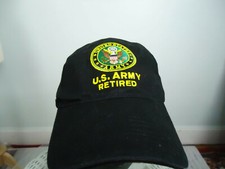 Eagle Crest U.S. Army Retired Hat / Black Baseball Cap 100 Cotton One Size