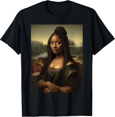 Black Mona Lisa African American Black History Month Funny  unisex T-Shirt