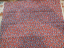 Stars Stripes Glittery 100 Cotton Fabric - 1 Yard Piece...
