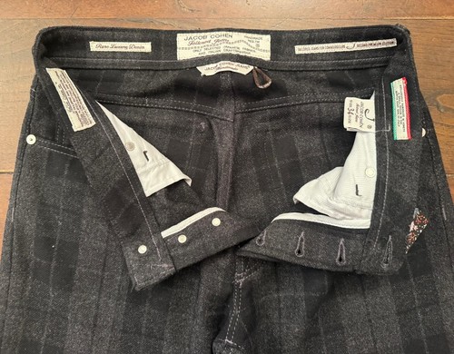 Jacob Cohen, pantaloni in misto lana/cotone Colore tartan a fondo grigio W34 - Foto 4 di 8