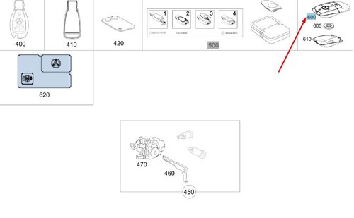 MERCEDES-BENZ GLC C253 Key A20590521209999 NEW GENUINE - Picture 9 of 9