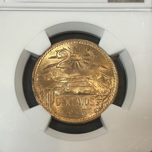 1956 Mo Mexico 20 Centavos NGC MS66RD