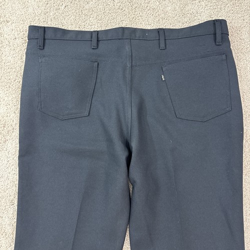Vintage Levi's Mens Tab Pants Size 44x30 Black 100% Docron Polyester - Picture 12 of 15