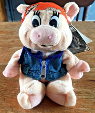 Harley-Davidson Plush Punky The Pig 1997 Bean Bag With Tags Jean Jacket Toy Hog