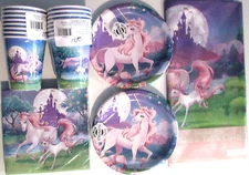UNICORN FANTASY - Birthday Party Supply Set Pack Kit for 16