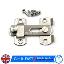 Stainless Steel Door Bolt Latch Slide Catch Lock Gate Box Home Safety
