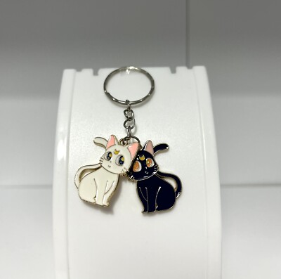 Handgefertigter Schlüsselanhänger Matrosenmond Katze Luna & Artemis Charm | Kawaii Anime Schmuck