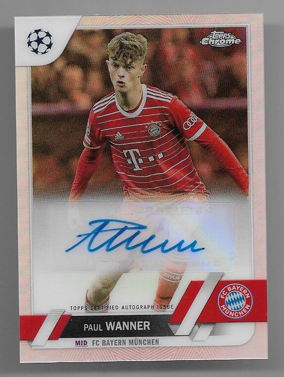 2022-23 Topps Chrome UEFA Autograph Auto Card : Paul Wanner