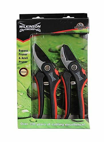 Wilkinson Sword 1111174W Bypass Pruner & Anvil Pruner Secateurs Twin Pack - Picture 1 of 1