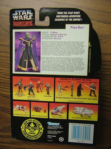 Star Wars: Shadows of the Empire -- Prince Xizor w/ Energy Blade Shields 1996 - Picture 2 of 2
