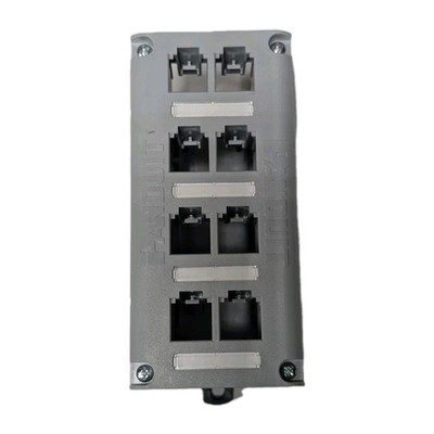 Panduit CDPP8RG IndustrialNet 8-Port DIN Rail Mount Copper Patch Panel  Open Box