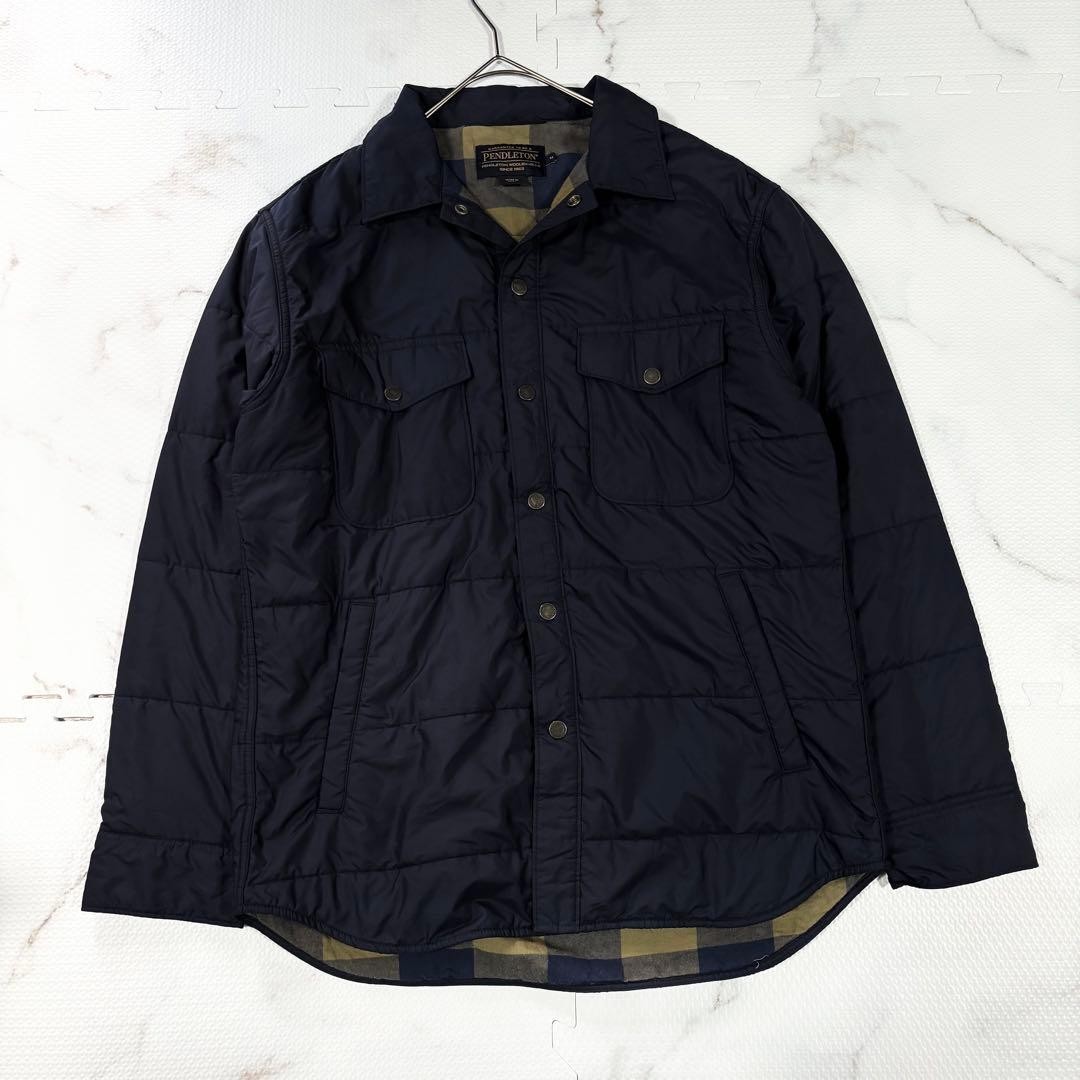 Pendleton Men's Navy Nylon Jacket Medium Vintage … - image 2
