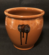 Hisamatsu Kiln Round Pot Made in Japan Brown Color #2 Excellent Condition