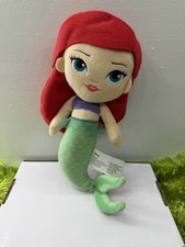 Disney Ariel The Little Mermaid 10" Plush Soft Doll Fabric Hair Stuffed Toy