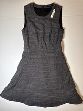 Madewell dress Style 07836 Sz 4 Sleeveless Black White Mini Check $158