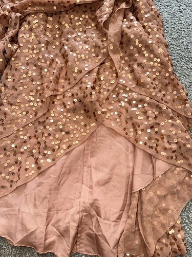 NWT Womens ASOS Dress, Size 8, Pink, Sequin, Belted, Lined, Chiffon, (S2) - Picture 3 of 6