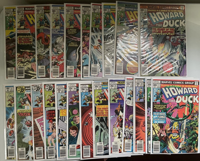 Howard the Duck Lot of 23 Marvel Comics Bronze Age White Pages! Very Clean!