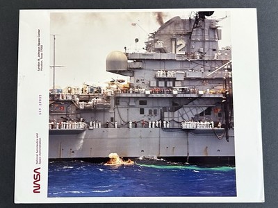 1969 NASA Apollo 12 Spacecraft Recovery USS Hornet Press Photo