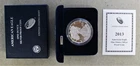 2013-W SILVER EAGLE DOLLAR PROOF COIN WITH ORIGINAL US MINT PACKAGING & COA