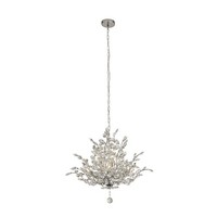Kronleuchter Pendelleuchte Kristall Ø 68 Cm Chrom Klar HöHenverstellbar 7X E14