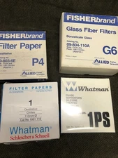 One New 3 Opened Packs of 11cm Filter Papers Fisher, Whatman