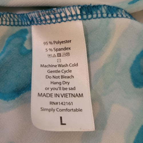 LuLaRoe Women's teal/ white tie-dye skirt Size Large - Picture 3 of 6