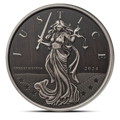 2024 1 oz Gibraltar Lady Justice Silver Coin (Antiqued) | eBay