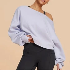 blogilates dance studio Off-Shoulder Sweatshirt - lilac - medium