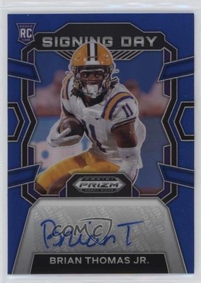 2024 Prizm Draft Picks Signing Day Blue /149 Brian Thomas Jr Rookie Auto RC 1co7