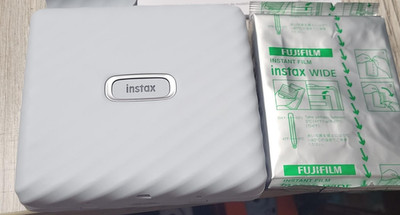 FUJIFILM Instax Link WIDE Ash White Portable Smartphone Instant Photo Printer