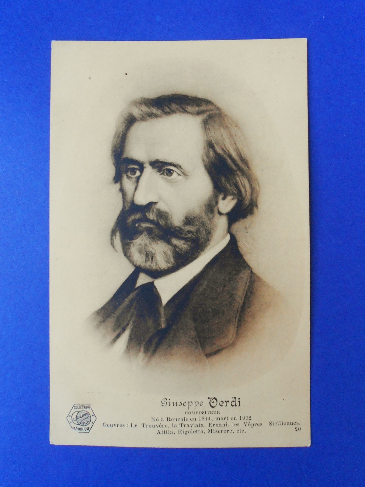 Cartolina Giuseppe Verdi Compositore Opera lirica NV