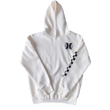 Hurley Boys Large 12/13 Fleece Pullover Hoodie Sweatshirt - Cream