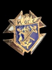 Vintage Knights Of Columbus Fraternal Lapel Pin Screw Back W9