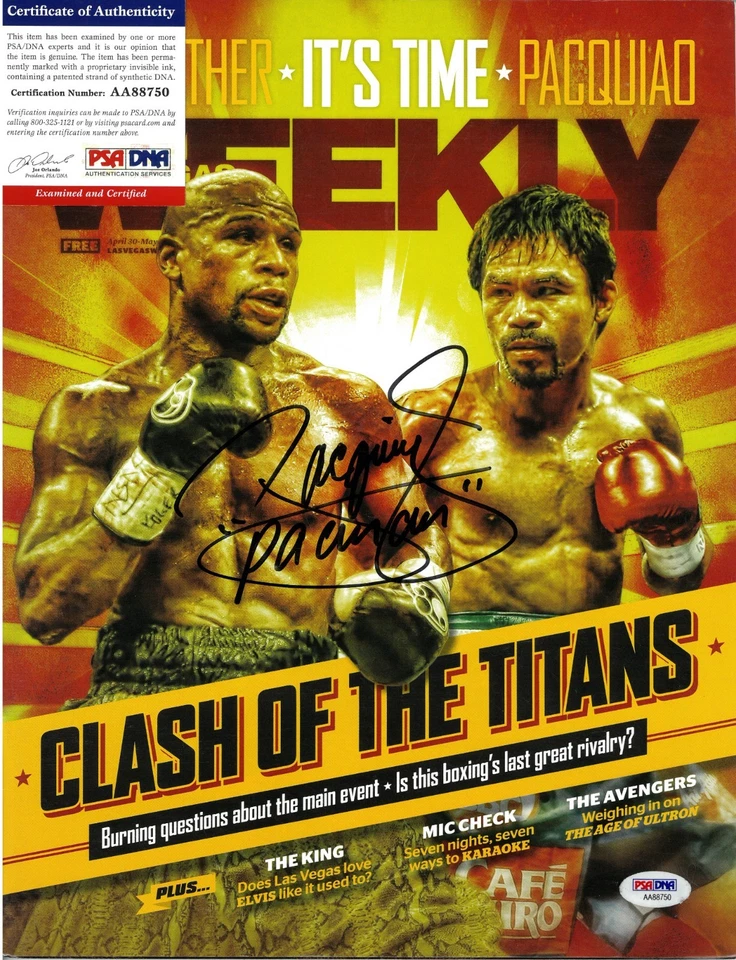 Manny Pacman Pacquiao Signed Magazine Autographed PSA/DNA Las Vegas Weekly COA - Image 2 of 2