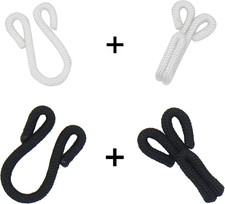 40 Pairs Hook and Eye Latch Sewing, White and Black Hook and Eye Sewing Large...