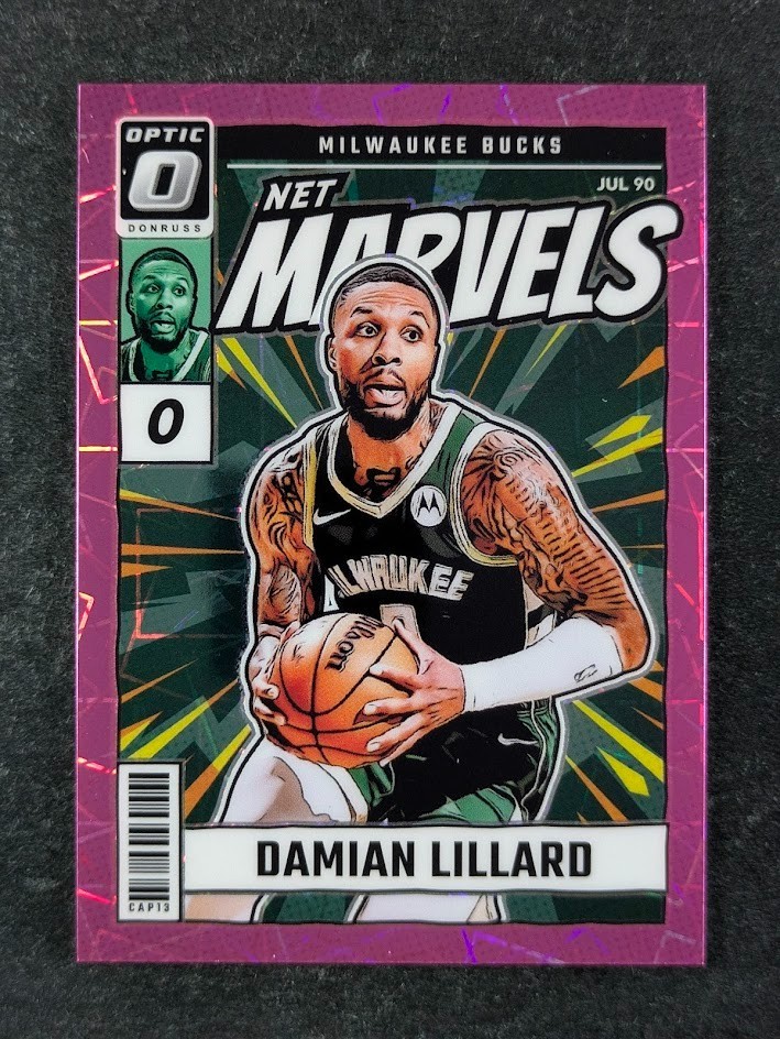 2024-25 Donruss Optic DAMIAN LILLARD 31/79 Pink Velocity Prizm SP Net Marvels