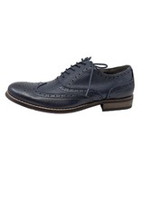84637 Nunn Bush Mens Blue Leather Wingtip