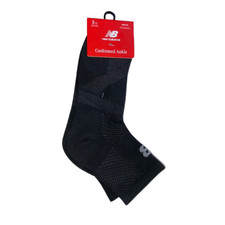 New Balance 3 Pair Men's Black Cushioned Ankle Socks Shoe Size 8-12.5