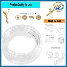 Clear Vinyl Tubing 100ft x 3/8in ID – Flexible PVC Hose Food Grade BPA-Free