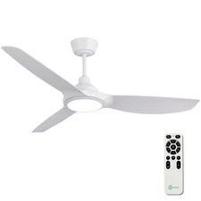 52 Inch Ceiling Fans with Lights and Remote Control, Modern Ceiling Fan White...