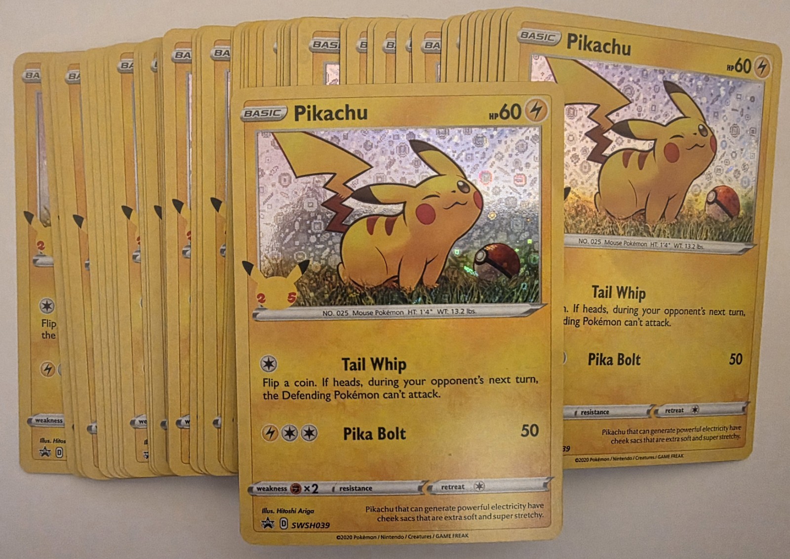 PIKACHU SWSH039 Pokémon 25th Anniversary Holo Promo NM General Mills Cereal 2021